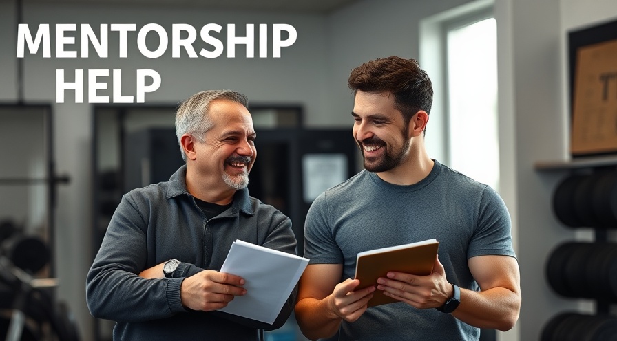 Confident gym owner receives mentorship on time management strategies, smiling in supportive setting.