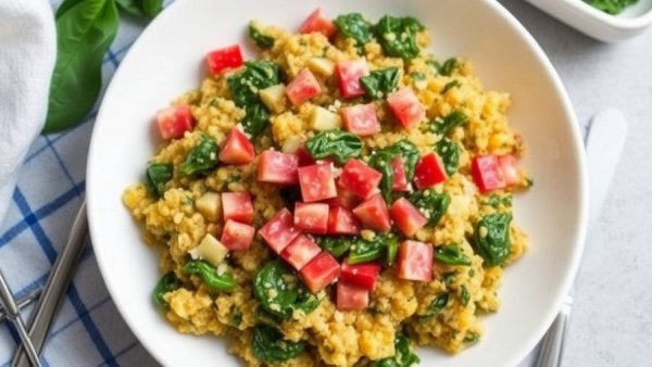 Quinoa Spinach Scramble