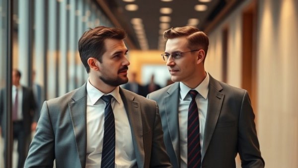 Officials discussing Illinois Data Center Incentives in modern hallway.