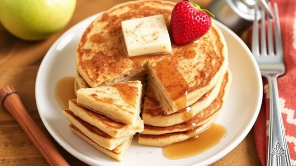 Whole-Grain Cinnamon-Apple Pancakes