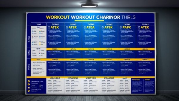 Informative strength training for beginners chart with exercise plan