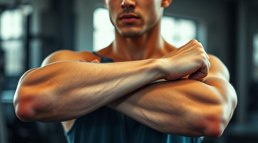Fit young person showcasing forearm strength exercises, emphasizing muscle growth.