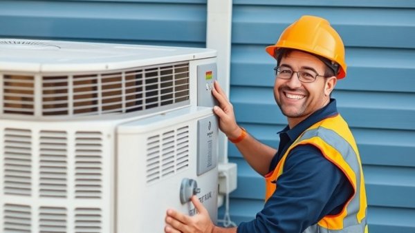 HVAC technician ensuring safety to reduce workplace fatalities.