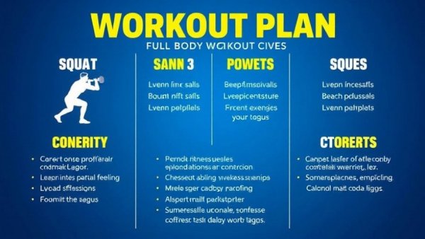 45-minute full body dumbbell workout plan text on blue background