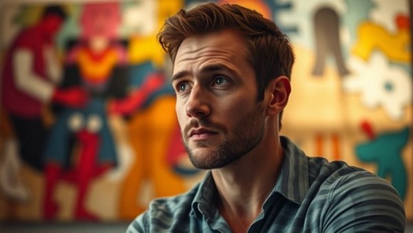 Choosing gym equipment: thoughtful man considering options.