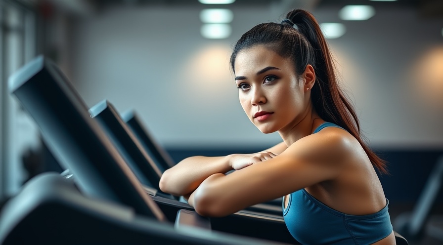 Contemplative young woman in gym wear, embodying gym marketing through user-generated fitness content.