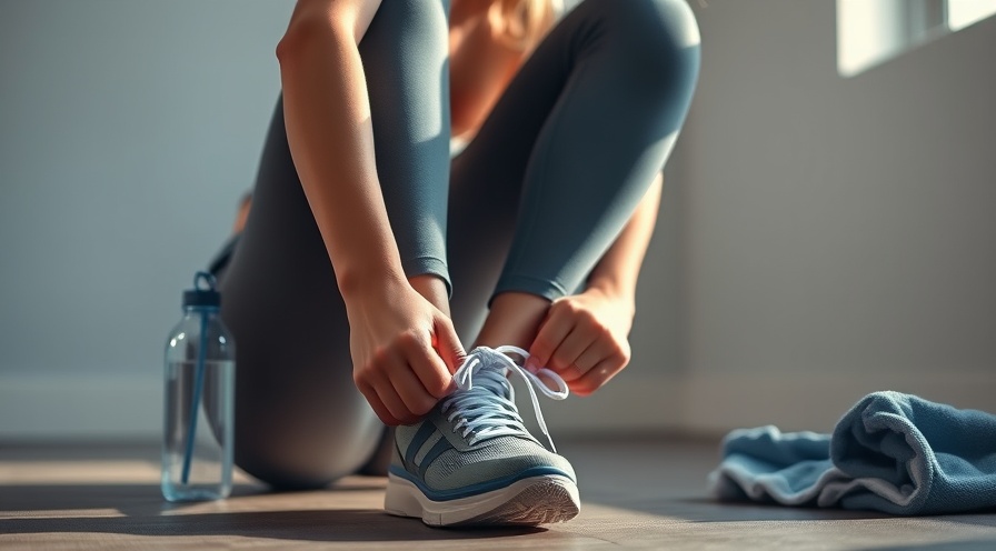 Fit woman tying shoelaces, embodying healthy habits for overcoming binge eating.
