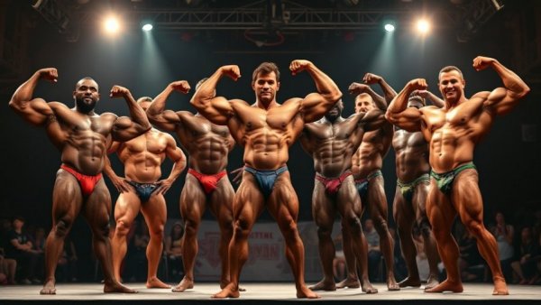 Modern bodybuilding trends showcased by pro athletes on stage