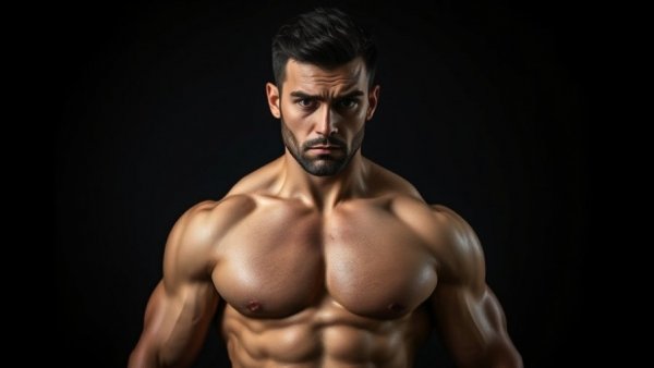 Muscular man with perplexed look discussing myths in muscle building.