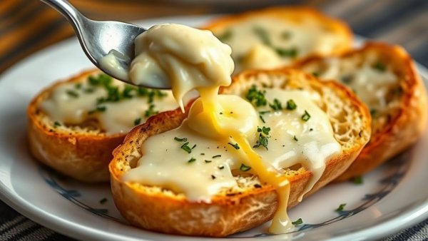 Delicious viral garlic bread with melting cheese on TikTok.