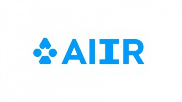 AI-powered HVAC technology logo in blue on white background.