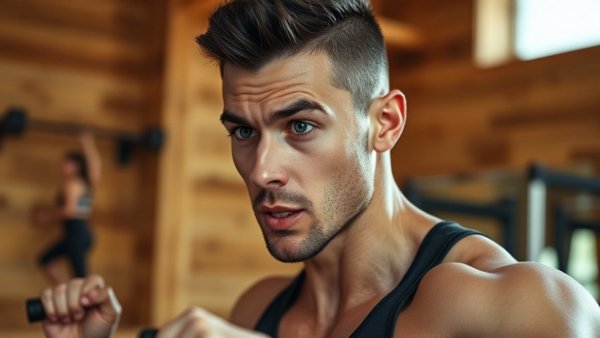 Fitness & Embodiment Workout focus in gym environment