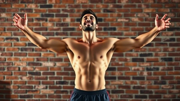 No Equipment Workouts for Fat Loss and Muscle Building: fit male celebrating.