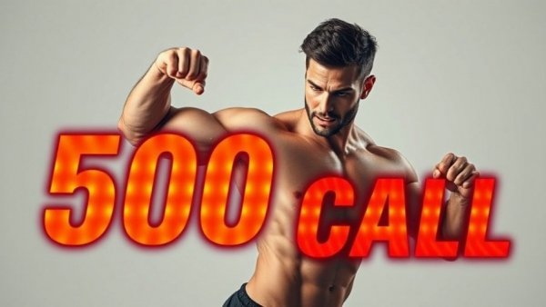 30 Min Full Body HIIT Workout intense exercise scene with fiery text.