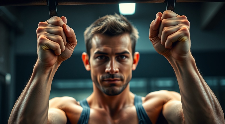 Athletic individual gripping a pull-up bar to build grip strength and enhance performance.