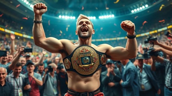 American Gladiators Reboot Host Miz celebrating with crowd.