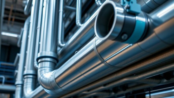 Close-up of HVAC pipes demonstrating corrosion prevention technologies