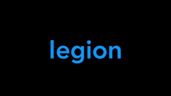 Legion blue logo design on black background