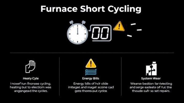 Infographic on furnace short cycling effects and solutions.