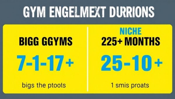 Comparison of engagement durations in big group vs niche gyms.