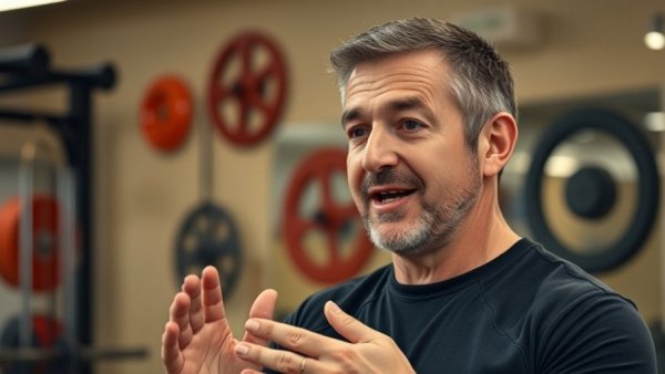 Confident man presenting effective paid ad strategies for gym owners.