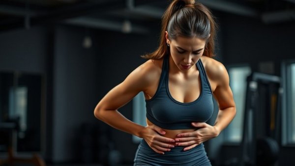 Woman holding knee during workout related to Jordan Horston ACL injury recovery plan.