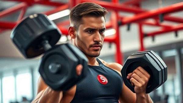 Male athlete performing lateral raises in a gym, Push Pull Legs Upper Lower Split.