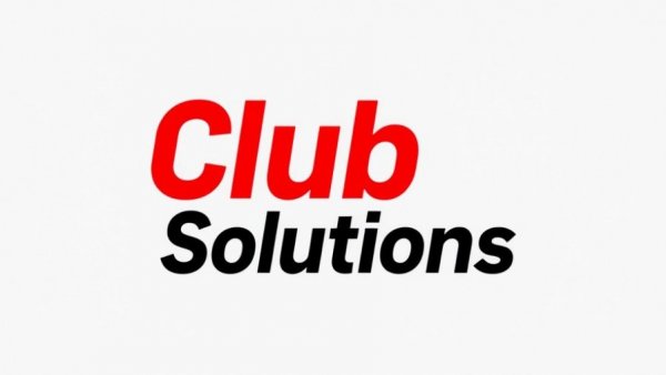 Red and black ClubSolutions logo with bold typography