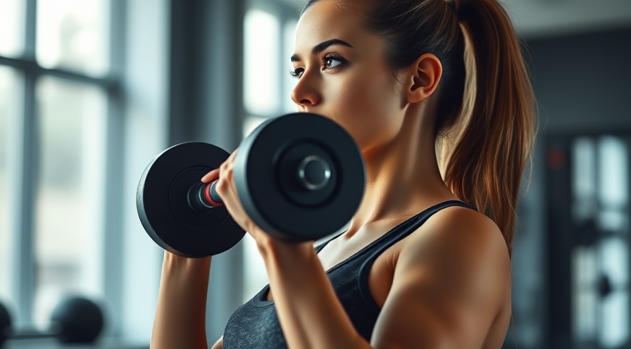 Athletic woman performing deltoid exercises for shoulder mobility with determination.