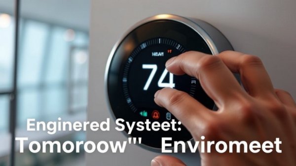 Smart home HVAC systems commissioning interface, modern tech environment.
