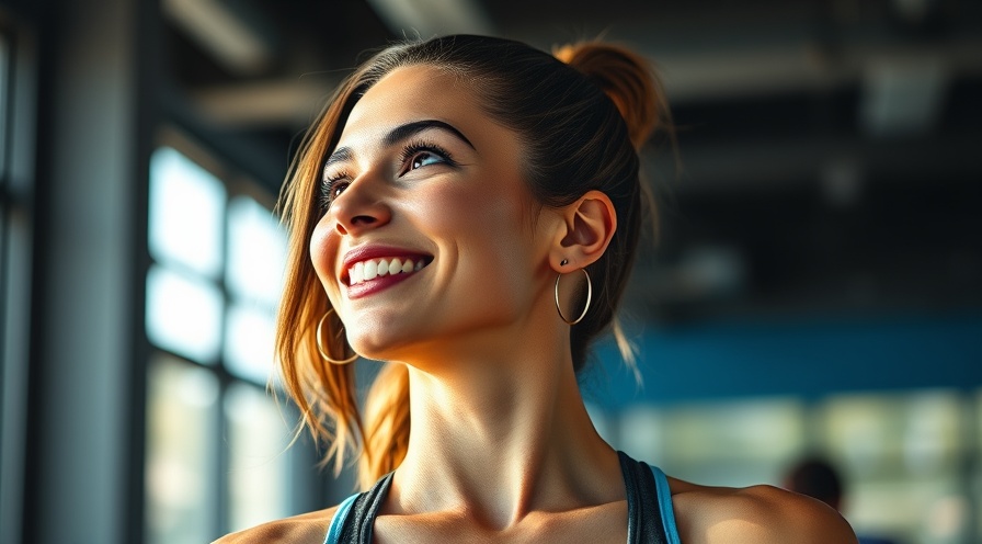 Empowered woman mid-workout in modern gym, showcasing low-volume training benefits.