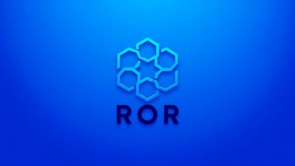 Geometric logo with hexagons and 'ROR' initials in blue.