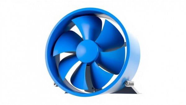 ZAbluefin fan for HVAC efficiency in sleek modern design.