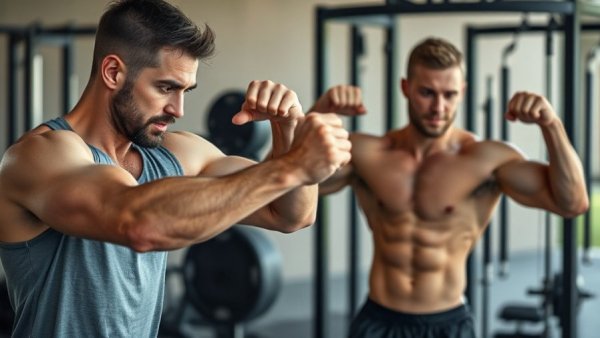 Effective training techniques in outdoor gym with two men focused.