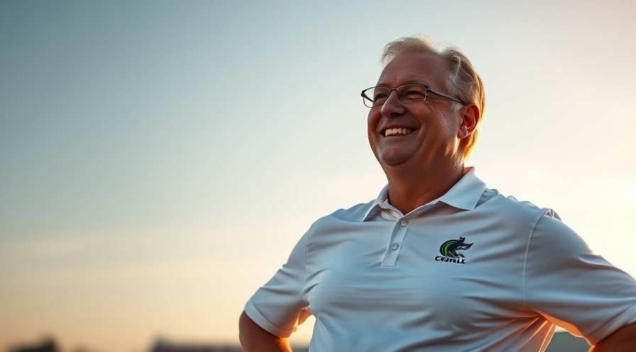 Empowered athletic coach smiles against an open sky, symbolizing personal empowerment during a fitness journey.