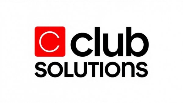 Minimalist Club Solutions logo in red and black