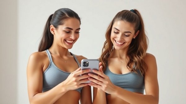 Fitness trainer managing online personal training clients.