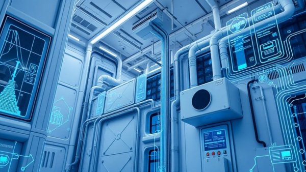 Digital depiction of futuristic building with integrated HVAC systems