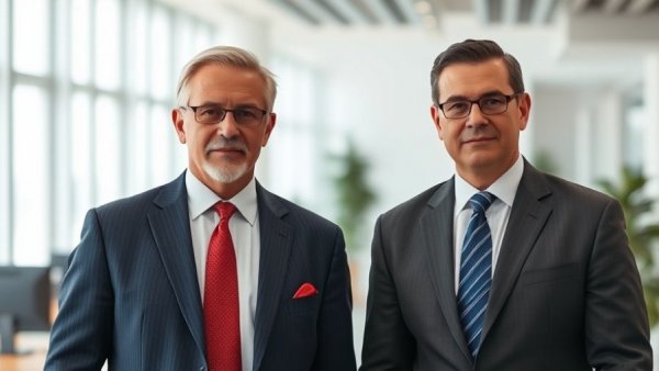 Twin City Fan HVAC leadership changes with two executives in suits.