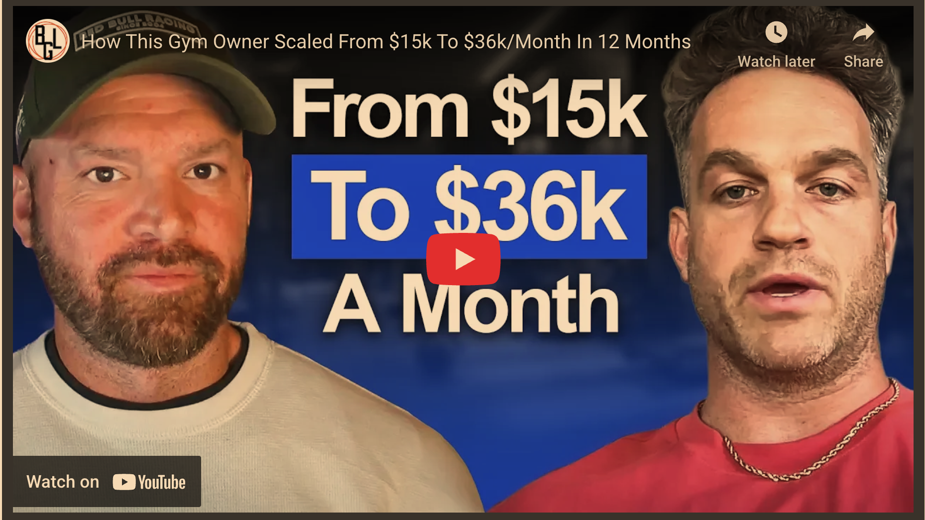 How This Gym Owner Scaled From $15k To $36k/Month, two men discussing.