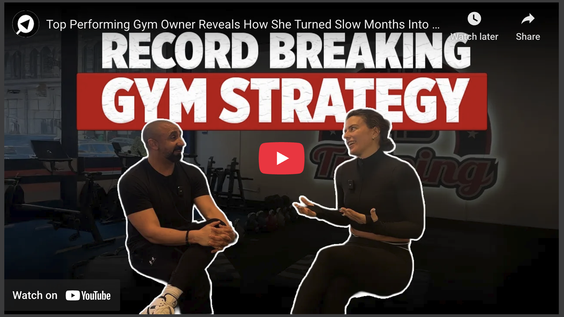 Discussion about record-breaking strategies to boost revenue in a gym setting.