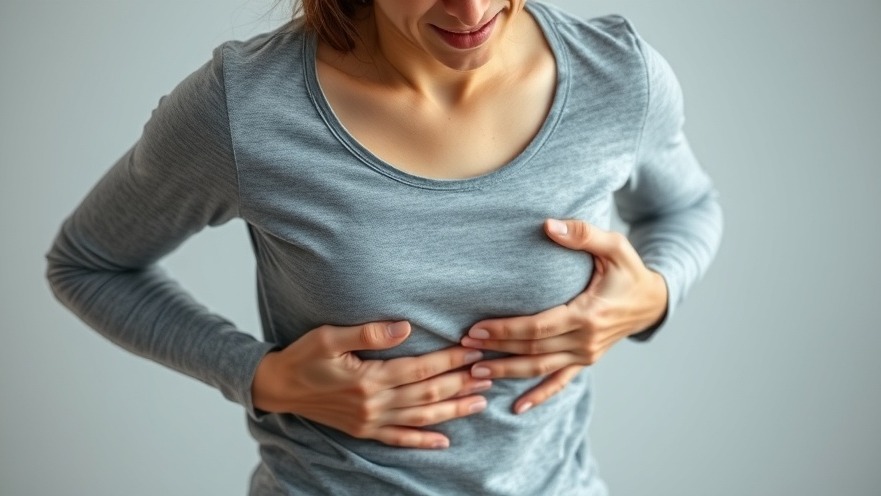 Woman experiencing digestive discomfort in a realistic photo.