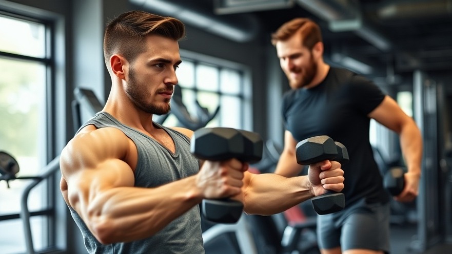 Man exercising with dumbbell in gym, 2025 wellness trends.