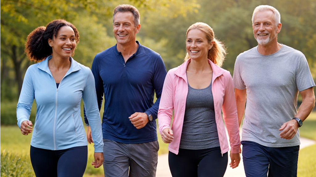 Walking in the park for 10K steps health standard.