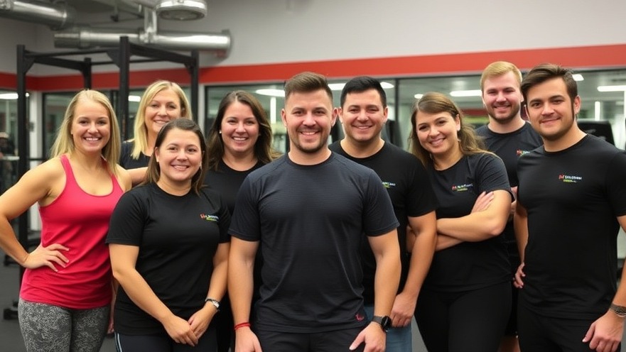 Happy gym staff supporting members in their fitness journey, promoting gym motivation.