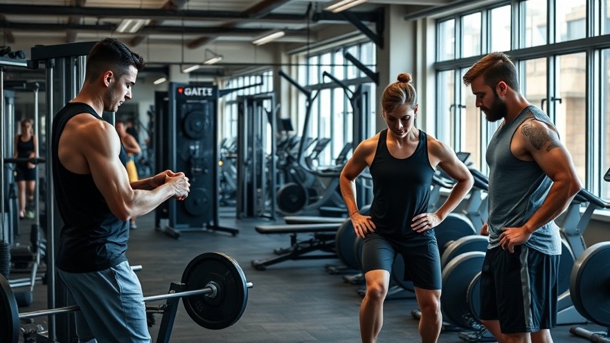 Gym members working out, showcasing strength and fitness in action.
