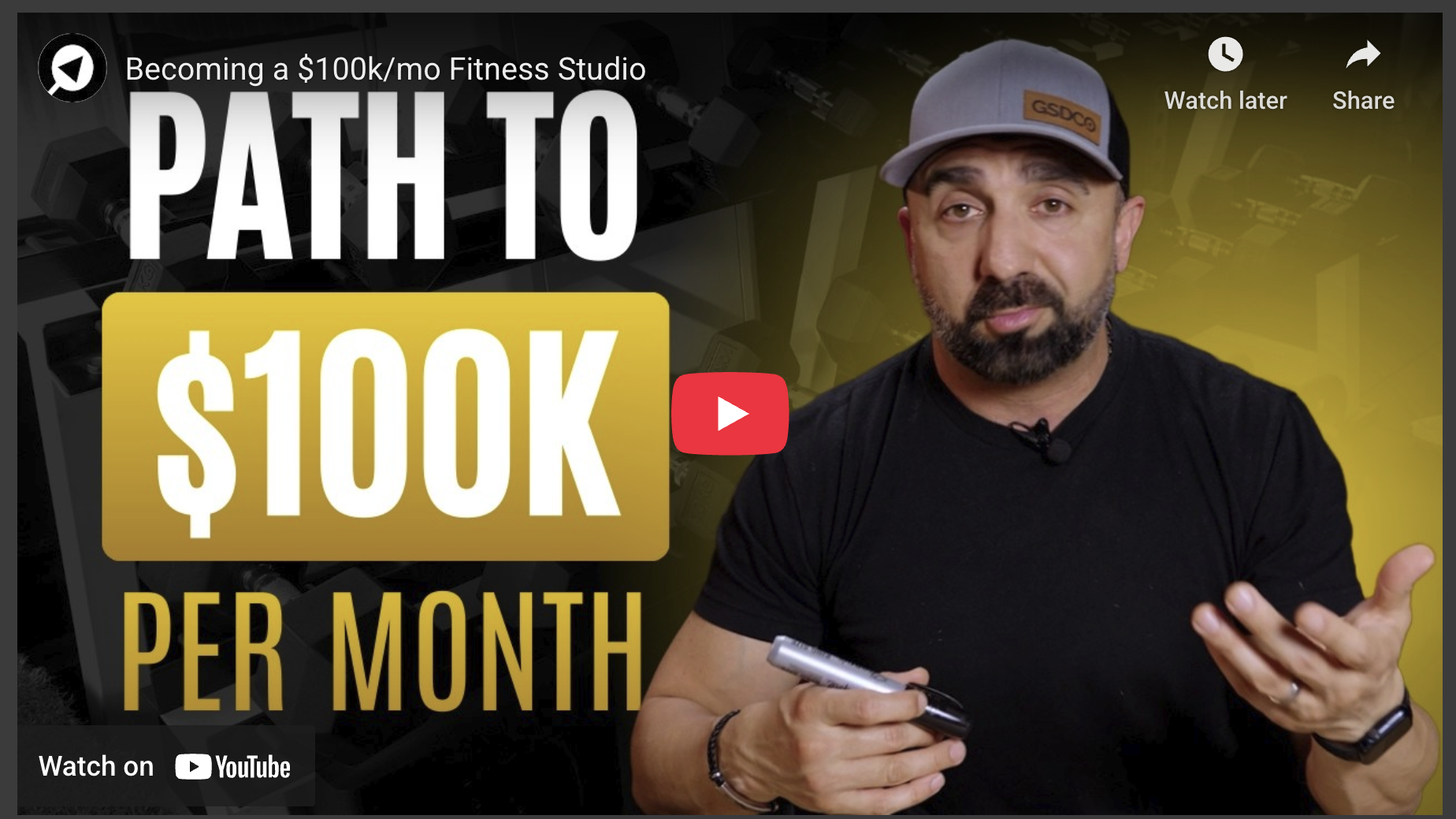 $100k/month fitness studio success strategy discussed.