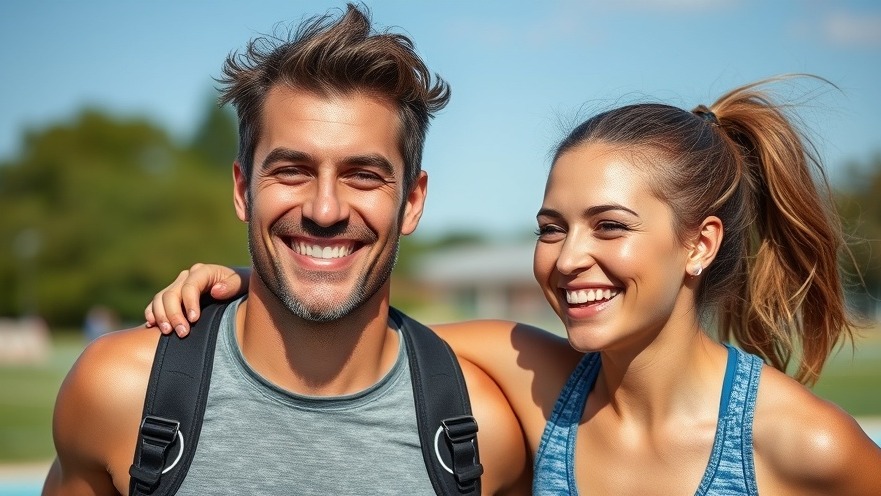 Athletic man and woman smiling, perfect for CrossFit workout plans for athletes.