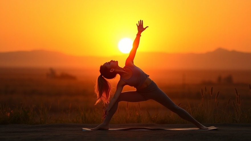 Female yoga practitioner gracefully stretching at sunrise, enhancing flexibility and athletic performance.