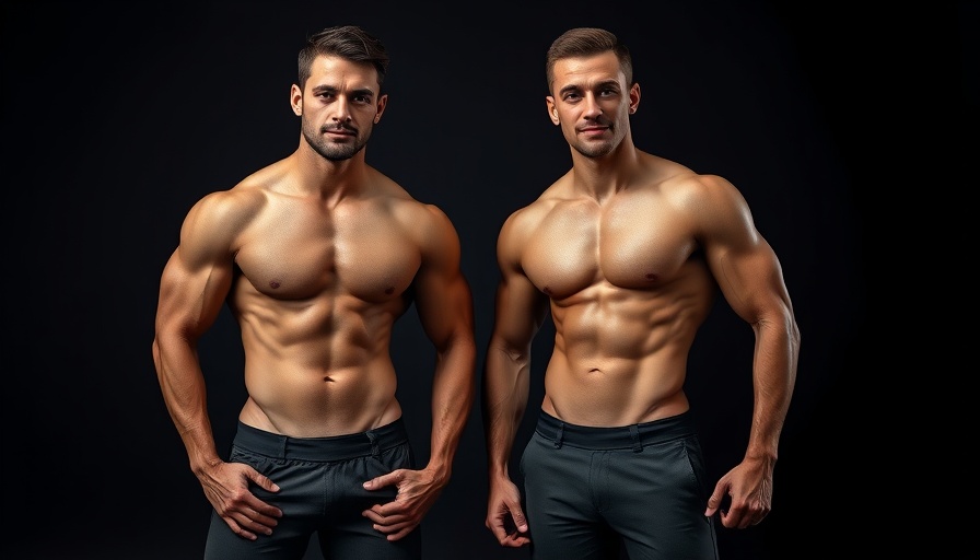 Fit couple standing confidently for a healthier lifestyle, studio shot.